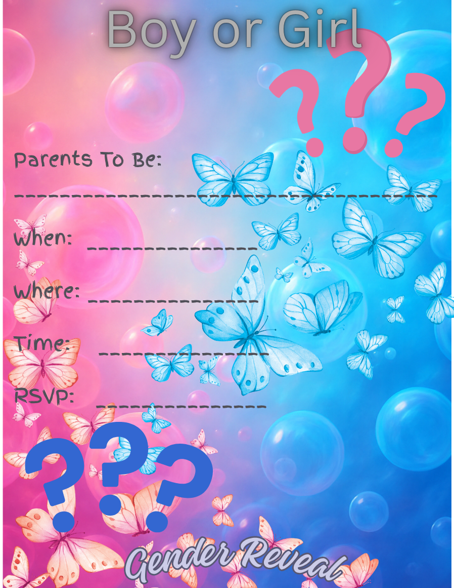 Gender Reveal Invitation